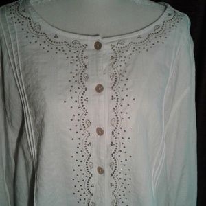 Classic Elements Women's LS Button Down Top 24/26W